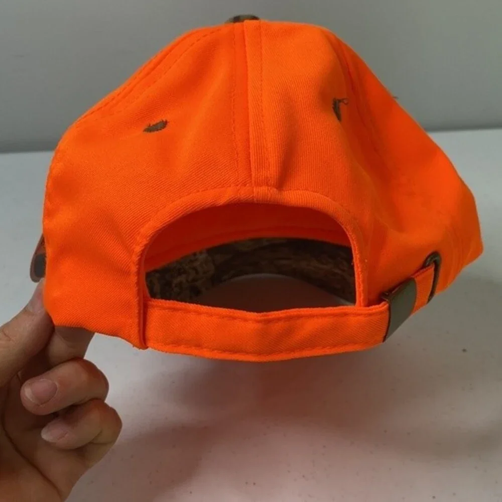 Mossy Oak Camo Hat Neon Orange Cap Hunter Game Trucker